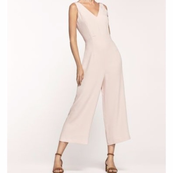 Massimo Dutti Pants - Massimo Dutti Pink V-neck Sleeveless Jumpsuit NWT